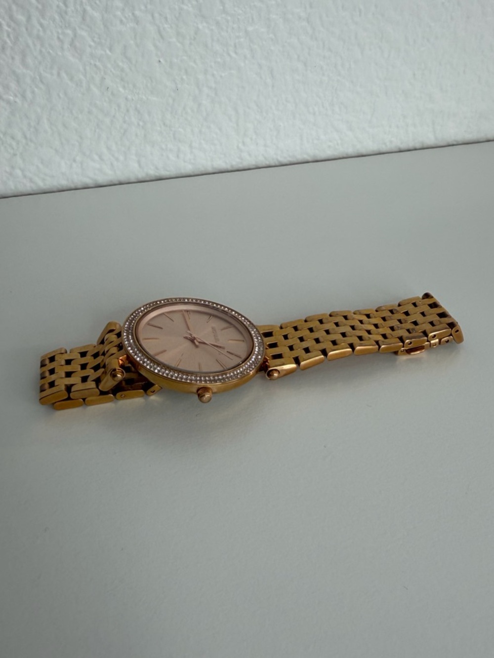 Michael Kors Darci 3 Hand Watch with Glitz Accents Rose Gold - Picture 6 of 8